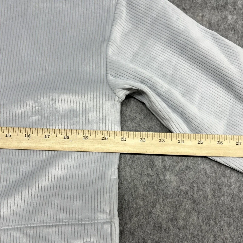 Athleta Girl‎ Hoodie Girls XL Gray Velour V Neck Long Sleeve Pullover Cropped